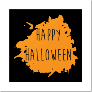 Happy Orange Halloween Posters and Art